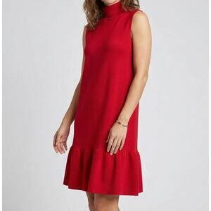 Ophelia Roe XL Dress High Neck Sleeveless Pink Red Poly Spandex